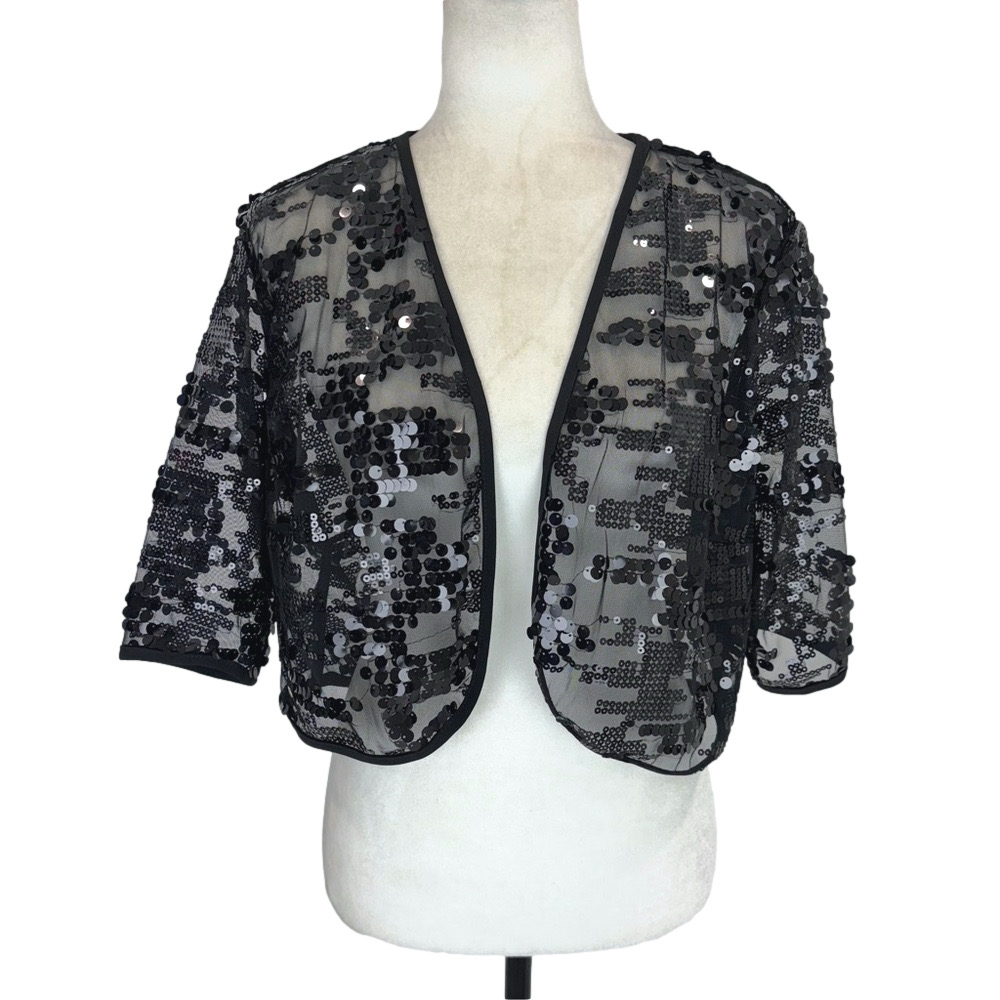 Laura black sequinned bolero
